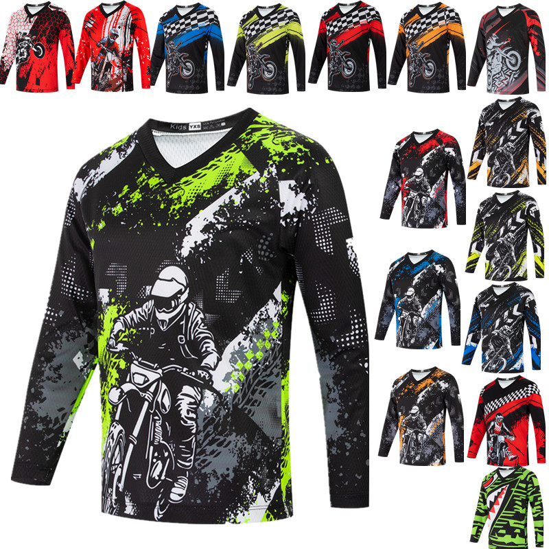 Youth Cycling Gear - Maglia da motocross per bambini, a