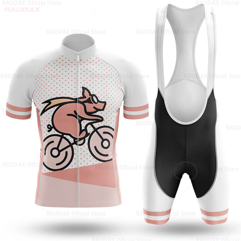 Cycling Gear Padding - Set Maglia Ciclismo Uomo Divertente con