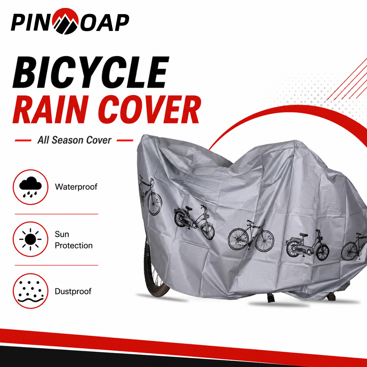 Cycling Gear Waterproof - PINMOAP Copertura universale antipioggia per bicicletta,